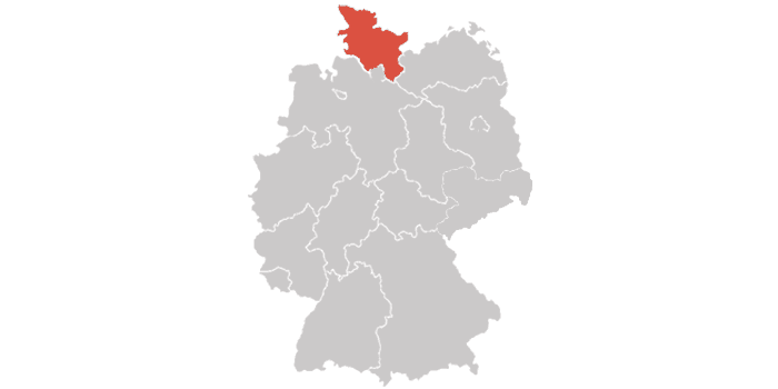 Landkarte Schleswig Holstein - Solarförderung in Schleswig-Holstein mit zolar