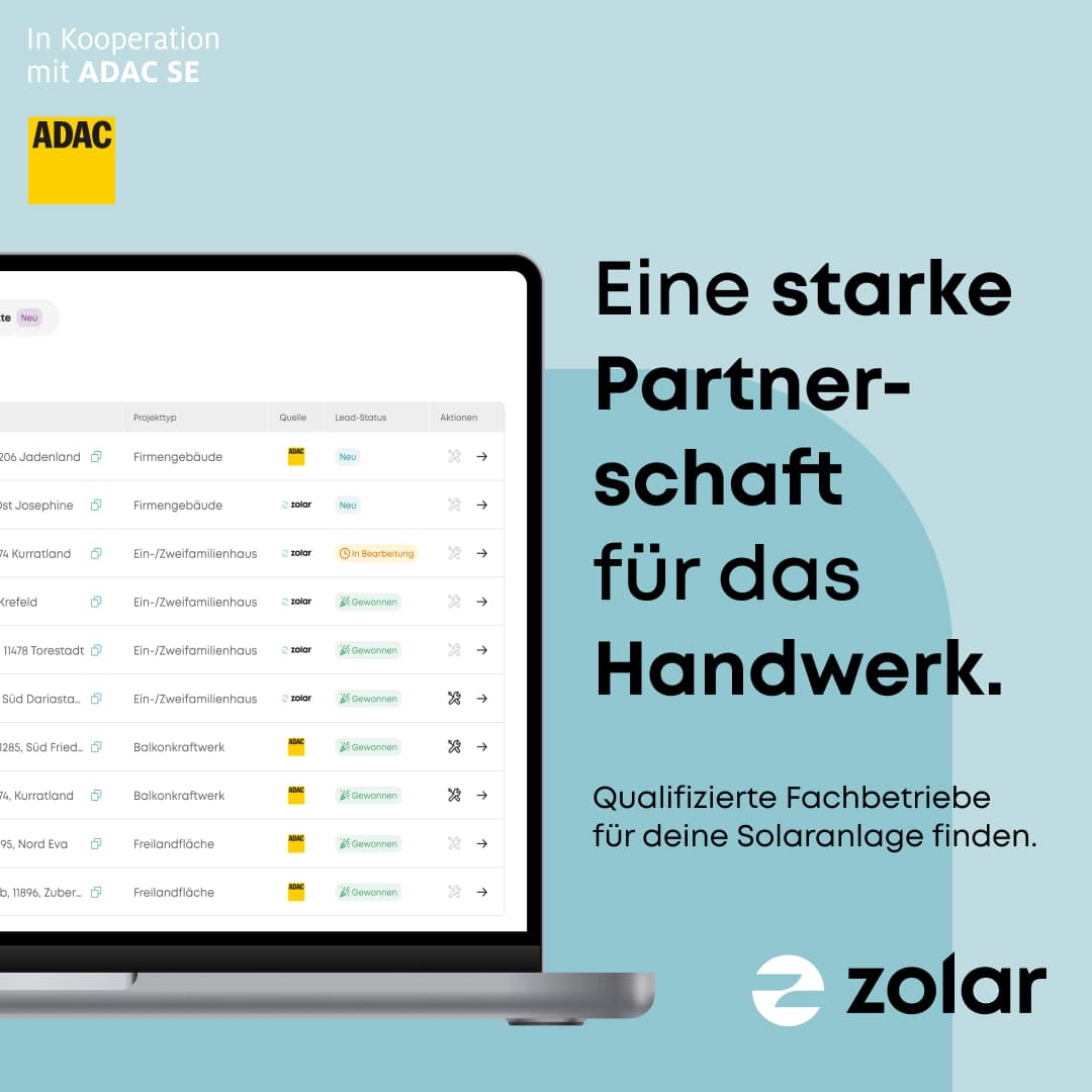 ADAC Solar und zolar starten Kooperation zur Stärkung des lokalen Handwerks